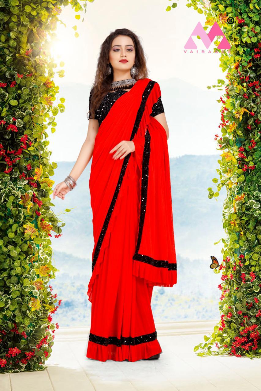 Clovia Knitted Latest Fancy Designer Lycra Ready To Wear Saree Collection